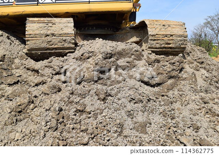 Construction machinery at civil construction site Construction machinery at civil construction site 114362775