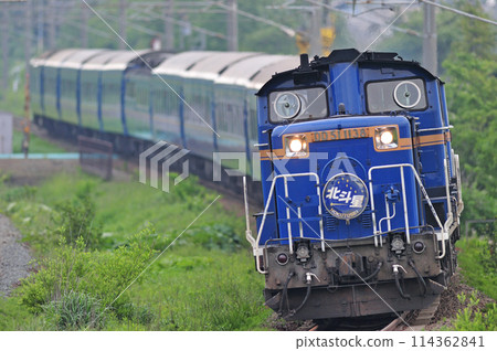 Chitose Line Kitahiroshima-Eniwa JR Hokkaido DD51-1138+DD51+JR East 24 Series Hokutosei 114362841