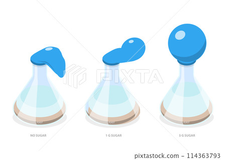 3D Isometric Flat Conceptual Illustration of Yeast Cellular Respiration , Science Experiment 3D Isometric Flat Conceptual Illustration of Yeast Cellular Respiration , Science Experiment 114363793