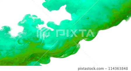 Smoke green without background, jets of smoke. Easy to change for design. Green smoke. Created by AI 114363848