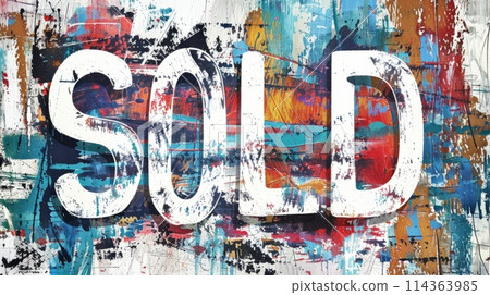 The word Sold created in Altered Art. The word Sold created in Altered Art. 114363985