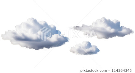 White clouds on a transparent background. Without background. 114364345