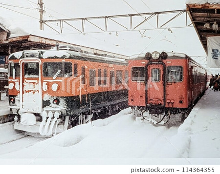 1984年3月11日拍攝於南小谷站的阿爾卑斯特快列車 114364355