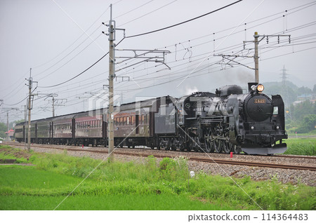 上越線五官沼田 JR 東日本 C61-20 + 老客戶（高崎）SL 水上 114364483