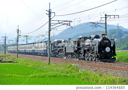 Joetsu Line Gokan-Numata JR East C61-20+C57-180+12 series SL Gugutto Gunma Minakami 114364885