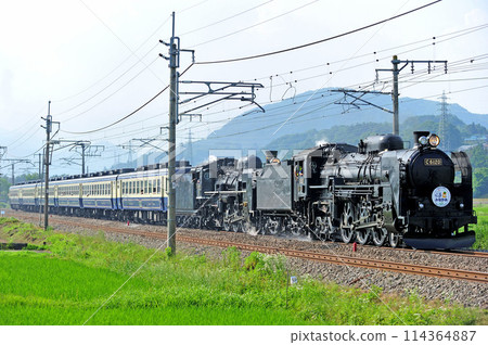 Joetsu Line Gokan-Numata JR East C61-20+C57-180+12 series SL Gugutto Gunma Minakami 114364887