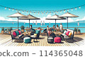 Stylish seaside cafe (ocean view) 114365048