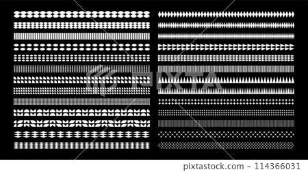 Set of geometric flat abstract shape separator border design 114366031