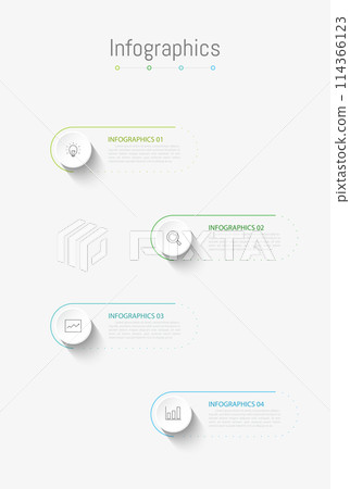 Infographic 4 options design elements for your business data. Vector Illustration. Infographic 4 options design elements for your business data. Vector Illustration. 114366123