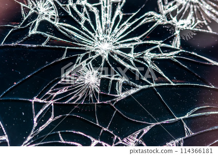 The LCD screen of the smartphone that was dropped from the motorcycle and the screen cracked The LCD screen of the smartphone that was dropped from the motorcycle and the screen cracked 114366181
