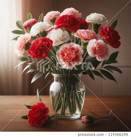 Carnation in a vase Carnation in a vase 114366249