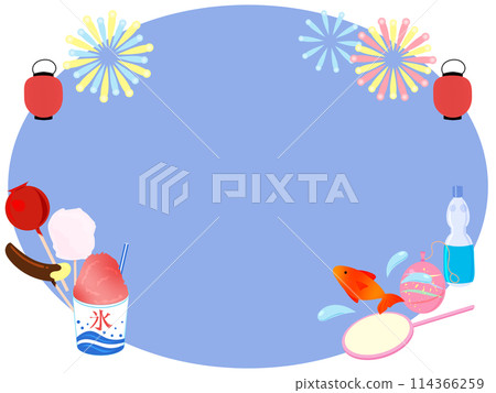 Summer festival frame 114366259