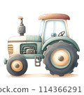 Cute Farm Animals Watercolor Clipart 114366291