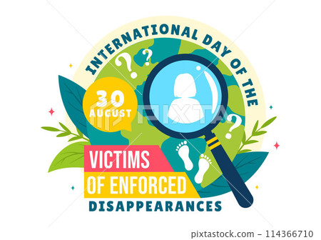 International Day of the Victims of Enforced Disappearances Vector Illustration on August 30 with Missing Person or Lost People in Flat Background 114366710