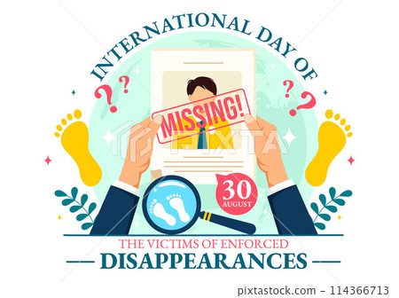 International Day of the Victims of Enforced Disappearances Vector Illustration on August 30 with Missing Person or Lost People in Flat Background International Day of the Victims of Enforced Disappearances Vector Illustration on August 30 with Missing Person or Lost People in Flat Background 114366713