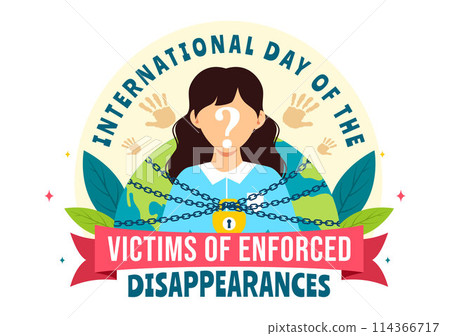 International Day of the Victims of Enforced Disappearances Vector Illustration on August 30 with Missing Person or Lost People in Flat Background 114366717