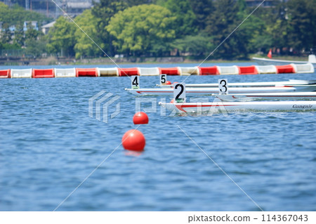 Boat race at Lake Biwa Rowing Course Boat race at Lake Biwa Rowing Course 114367043