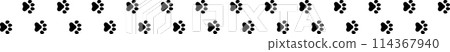 Dog paw print icon pattern 114367940