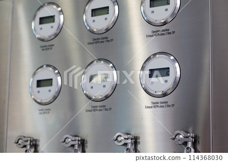 industrial control panel with digital gauges industrial control panel with digital gauges 114368030