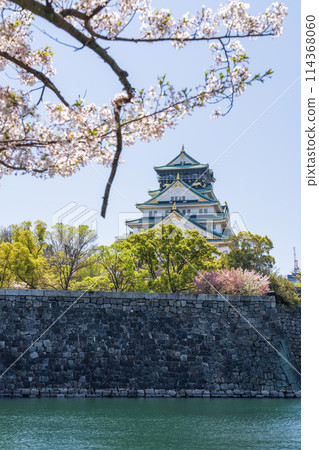 [Cherry Blossoms] Osaka Castle Park in Spring [Osaka Castle Tower] 114368060