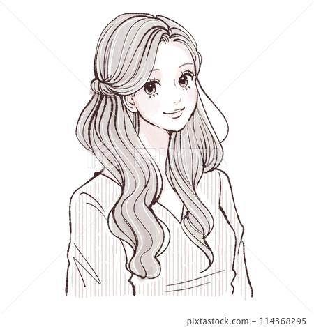 婦女和女孩插畫素材 114368295