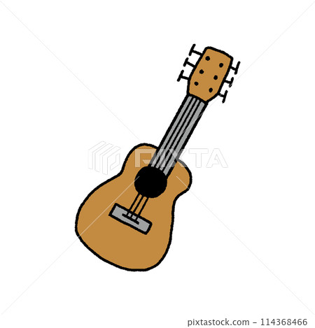 Simple hand-drawn illustration of an acoustic guitar Simple hand-drawn illustration of an acoustic guitar 114368466