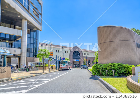 Komae Station, cityscape of Komae, Tokyo 114368510