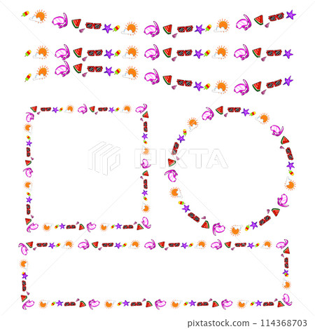 The summer border line for holiday or travel concept 114368703