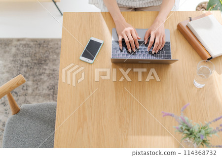 Women handling personal computers 114368732