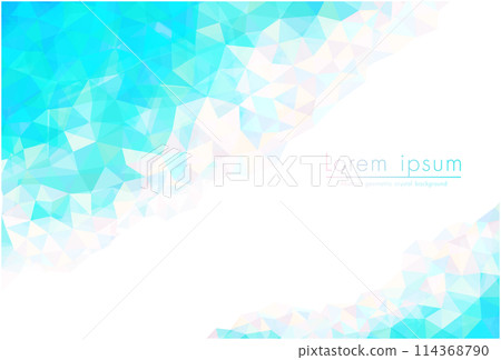 Opal colored triangle polygon mosaic geometric pattern Pastel colored crystal background material illustration Opal colored triangle polygon mosaic geometric pattern Pastel colored crystal background material illustration 114368790