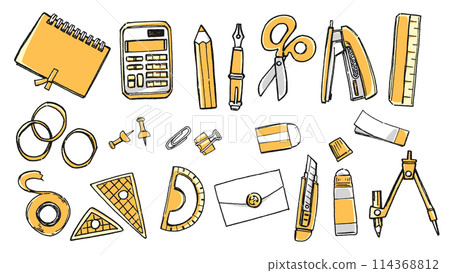 黃色文具套裝 114368812