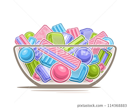 Vector Bubble Gum Bowl 114368883