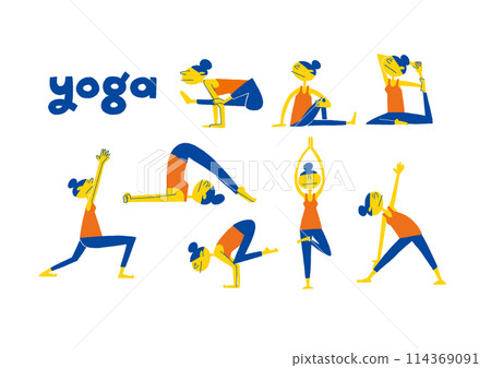 套各種瑜珈姿勢 114369091