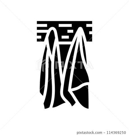 towel sauna glyph icon vector illustration 114369250