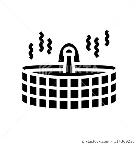 bathing sauna glyph icon vector illustration 114369253