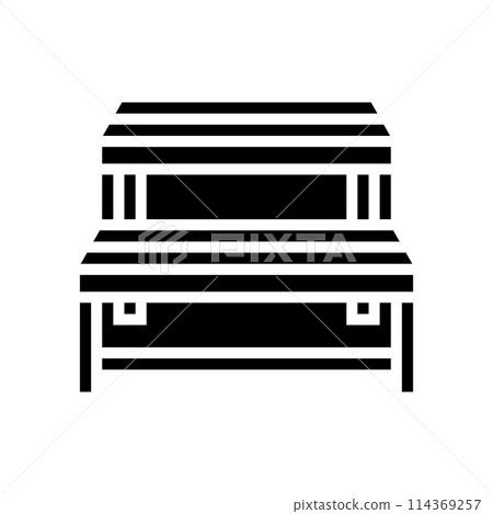 bench sauna glyph icon vector illustration 114369257