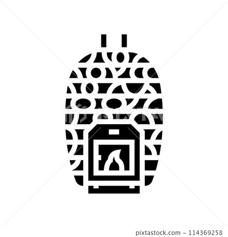 stove sauna glyph icon vector illustration 114369258