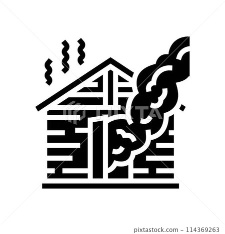 finnish sauna glyph icon vector illustration 114369263