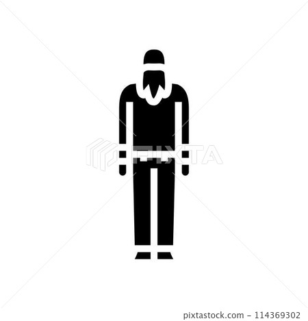 adult old man glyph icon vector illustration 114369302