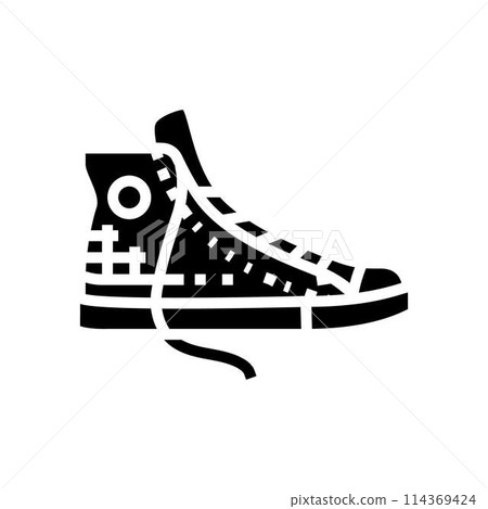 shoes emo glyph icon vector illustration 114369424