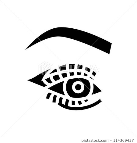 eyeliner emo glyph icon vector illustration eyeliner emo glyph icon vector illustration 114369437