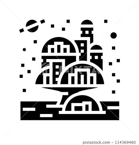 retro futurism cyberpunk glyph icon vector illustration 114369460