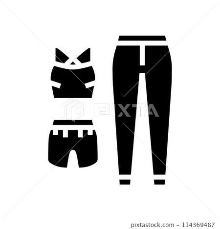 workout attire glyph icon vector illustration 114369487