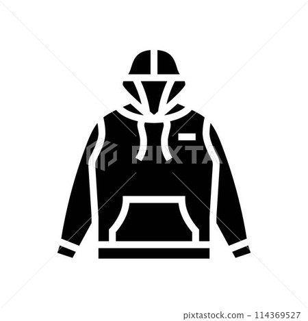 hoodies clothing glyph icon vector illustration hoodies clothing glyph icon vector illustration 114369527