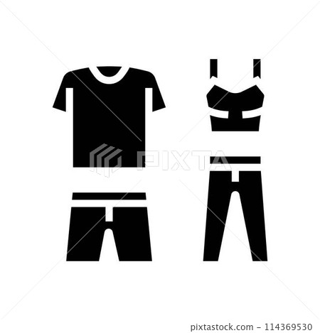 activewear clothing glyph icon vector illustration activewear clothing glyph icon vector illustration 114369530