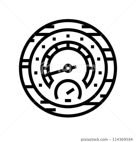 temperature sauna line icon vector illustration 114369584