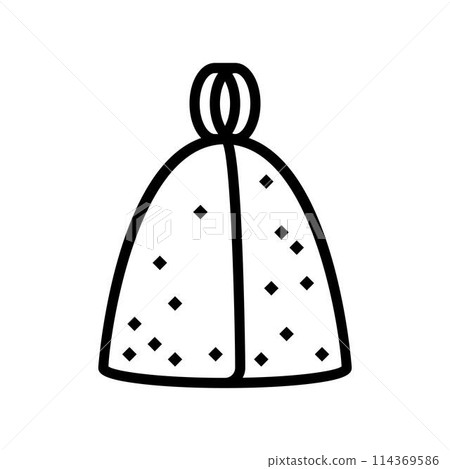 hat sauna line icon vector illustration 114369586
