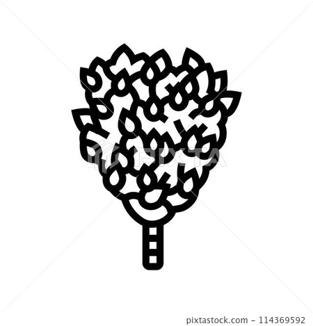 whisk sauna line icon vector illustration 114369592