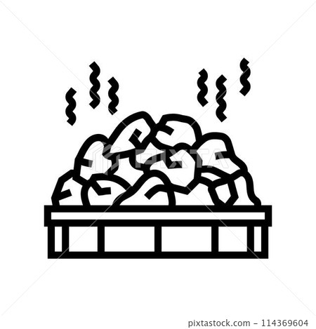 rocks sauna line icon vector illustration 114369604