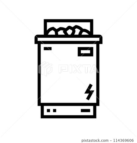 electric sauna line icon vector illustration 114369606